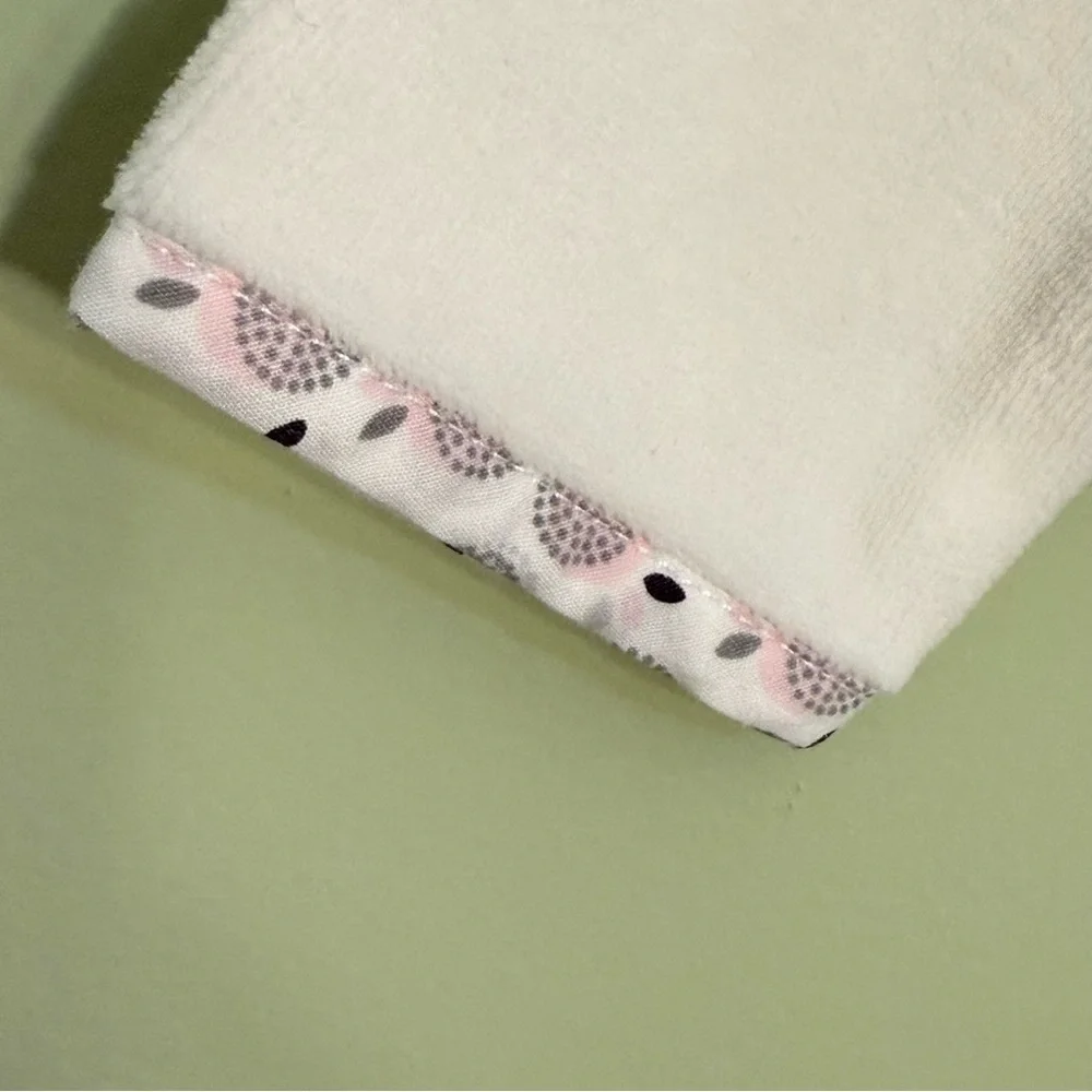 Obaibi White Velour Baby Sleeper 6M Footed One Piece unisex